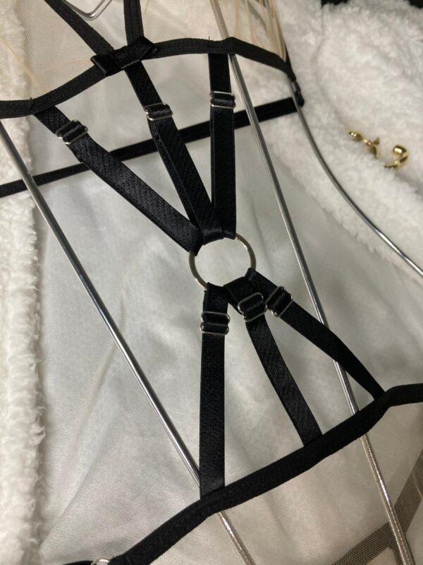 Conjunto Strappy Transparente Preto – Estilo e Ousadia - Imagem 2