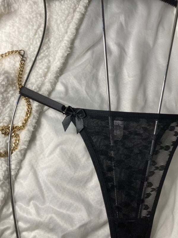 Conjunto Sensual Preto em Tule – Sem Bojo - Imagem 2