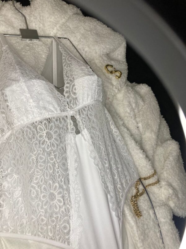 Body em Renda Branca – Sem Bojo - Imagem 2